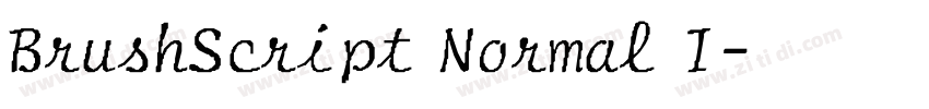 BrushScript Normal I字体转换